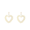 Angela D’Arcy Pearl Love Heart Earrings, Gold