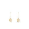 Angela D’Arcy Pearl Shell Hook Earrings, Gold