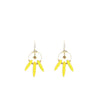 Angela D’Arcy Yellow Spike Hook Earrings, Gold