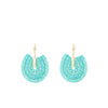 Angela D’Arcy Large Turquoise Fan Earrings, Gold