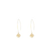 Angela D’Arcy Pearl Cluster Hook Earrings, Gold