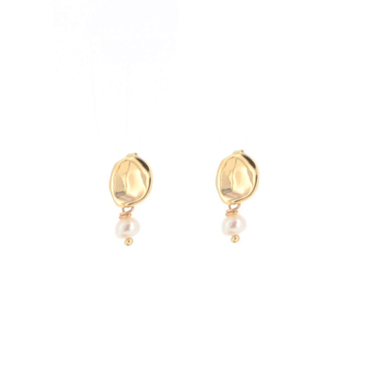 Angela D’Arcy Pearl Drop Earrings, Gold