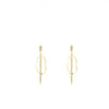 Angela D’Arcy Curvy Hoop Spike Earrings, Gold