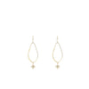 Angela D’Arcy Textured Cube Hoop with Gold Star Earrings, Gold