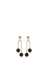 Angela D’Arcy Double Disco Ball Drop Earring, Black