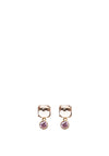 Angela D’Arcy Smokey Baby Faceted Earrings, Gold
