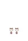 Angela D’Arcy Smokey Baby Faceted Earrings, Gold