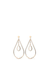 Angela D’Arcy Quartz Large Teardrop Earrings, Gold