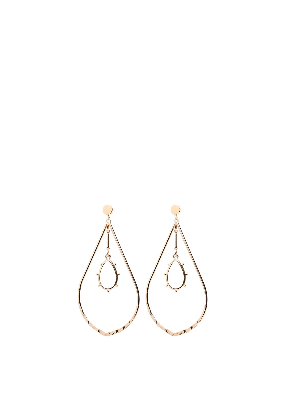 Angela D’Arcy Quartz Large Teardrop Earrings, Gold