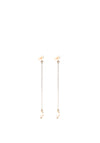Angela D’Arcy Double Pearl Drop Earrings, Gold