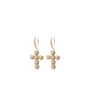 Angela D’Arcy Cz Cross Earrings, Gold