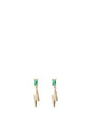Angela D’Arcy Lightning Earrings, Gold