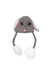 Kids Moving Ears Plush Knit Hat, Grey