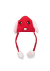 Kids Moving Ears Plush Knit Hat, Red