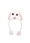Kids Moving Ears Plush Knit Hat, White