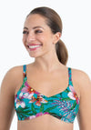 Anita Santa Rosa Floral Bikini Top, Blue
