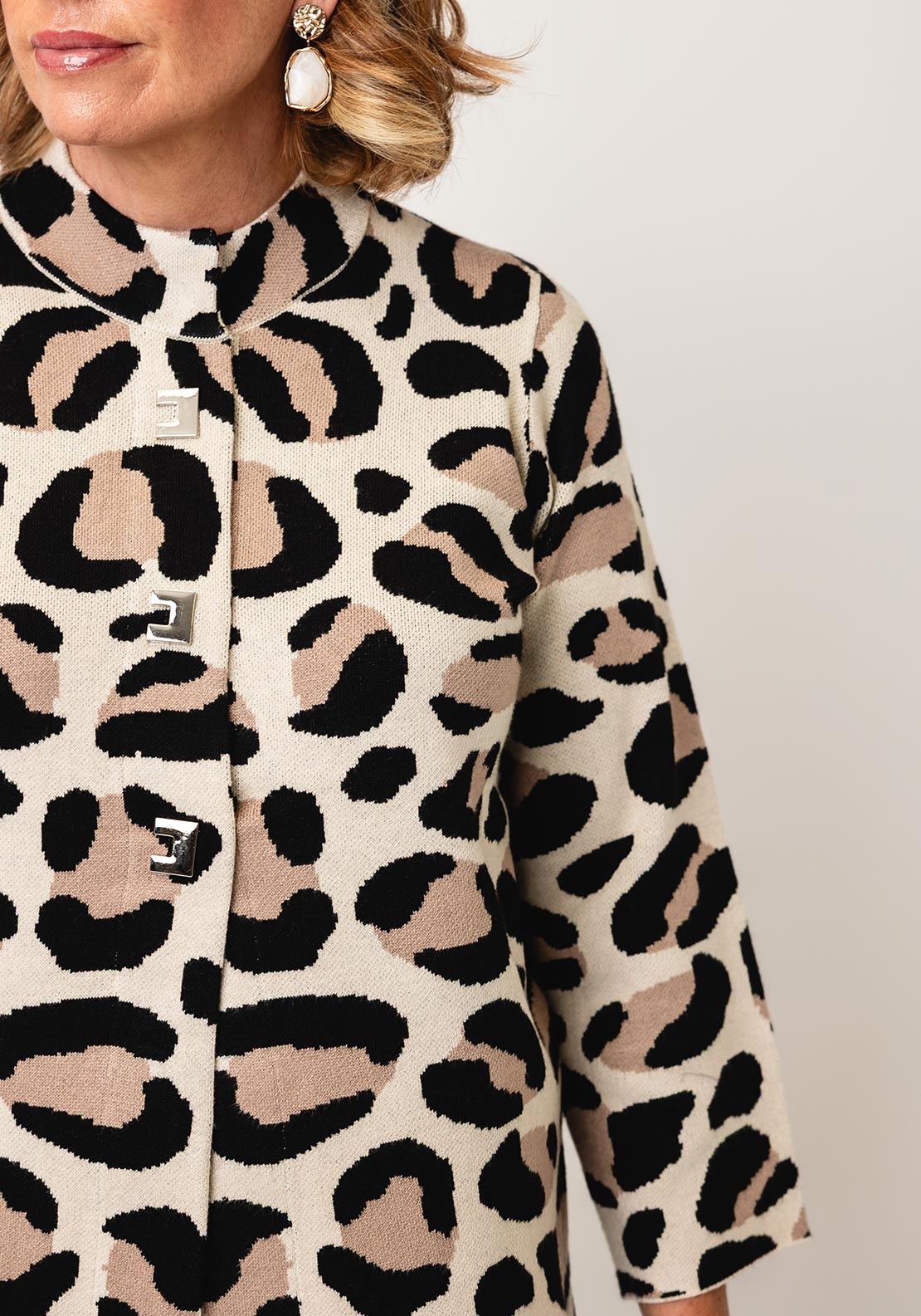 Anonymous Animal Print Cardigan, Leopard - McElhinneys