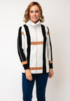 Anoymous Contrast Stripe Roll Neck Jumper, Ivory
