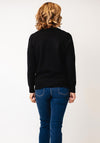 Anonymous Sequin Flower Design Jumper, Black