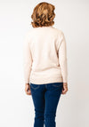 Anonymous Sequin Flower Design Jumper, Beige