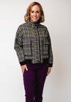 Anonymous Tartan Zip Up Bomber Jacket, Black