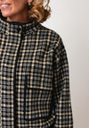 Anonymous Tartan Zip Up Bomber Jacket, Black