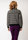 Anonymous Tartan Zip Up Bomber Jacket, Black