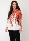 Anonymous Floral Print Knitted Jumper, Orange