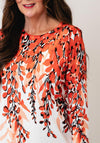 Anonymous Floral Print Knitted Jumper, Orange