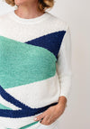 Anonymous Colour Block Knitted Jumper, White Multi