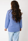 Anonymous Textured with 3D Floral Embroidery Detail Knitted Jumper, Blue