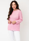 Anonymous Textured with 3D Flower Detail Knitted Jumper, Pink