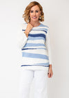 Anonymous Knitted with Stripe Detail Jumper, Blue Multi