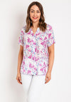 Natalia Collection Lightweight Floral Blouse, Pink
