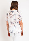 Natalia Collection Lightweight Floral Blouse, Beige
