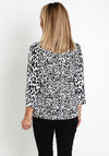 Natalia Collection Leopard Print Rhinestone Sweater, Multi
