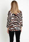 Natalia Collection Rhinestone Stripe Sweater, Brown