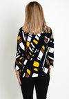 Natalia Collection Rhinestone Shape Print Sweater, Navy