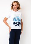 Anonymous Fade Print with Rhinestone Detail T-Shirt, White Multi