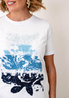 Anonymous Fade Print with Rhinestone Detail T-Shirt, White Multi