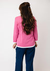 Anonymous Print and Rhinestone Detail Top, Pink