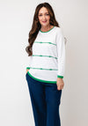 Anonymous Print and Rhinestone Detail Top, White
