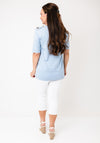 Anonymous Diagonal Stripe Detail Top, Blue