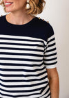Anonymous Stripe Knit Top, Navy