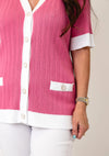 Anonymous Button-Down Cardigan, Pink