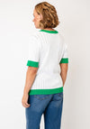 Anonymous Contrast Button Down Cardigan, White