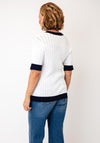 Anonymous Contrast Button Down Cardigan, White