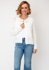 Anonymous Textured Open Cardigan, White