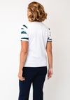Anonymous Stripe with Rhinestone Detail T-Shirt, White Multi