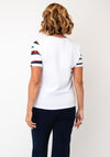 Anonymous Beach Print with Rhinestone Detail T-Shirt, White Multi